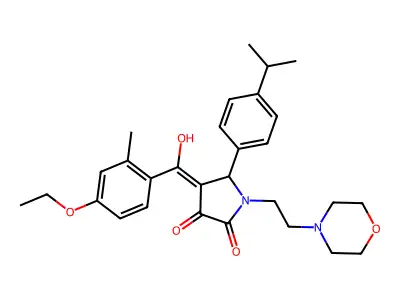 4-(4-ethoxy-2-methylbenzoyl)-3-hydroxy-1-[2-(morpholin-4-yl)ethyl]-5-[4-(propan-2-yl)phenyl]-2,5-dihydro-1H-pyrrol-2-one structure