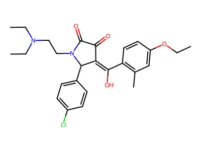 5-(4-chlorophenyl)-1-(2-diethylaminoethyl)-4-[(4-ethoxy-2-methylphenyl)-hydroxymethylidene]pyrrolidine-2,3-dione structure