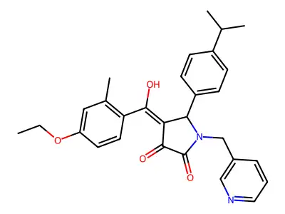 4-(4-ethoxy-2-methylbenzoyl)-3-hydroxy-5-[4-(propan-2-yl)phenyl]-1-[(pyridin-3-yl)methyl]-2,5-dihydro-1H-pyrrol-2-one structure