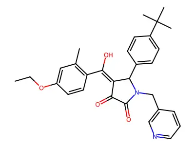 5-(4-tert-butylphenyl)-4-(4-ethoxy-2-methylbenzoyl)-3-hydroxy-1-[(pyridin-3-yl)methyl]-2,5-dihydro-1H-pyrrol-2-one structure