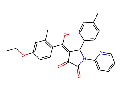 4-(4-ethoxy-2-methylbenzoyl)-3-hydroxy-5-(4-methylphenyl)-1-(pyridin-2-yl)-2,5-dihydro-1H-pyrrol-2-one structure