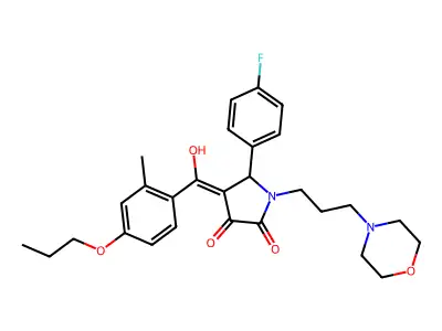5-(4-fluorophenyl)-3-hydroxy-4-(2-methyl-4-propoxybenzoyl)-1-[3-(morpholin-4-yl)propyl]-2,5-dihydro-1H-pyrrol-2-one structure