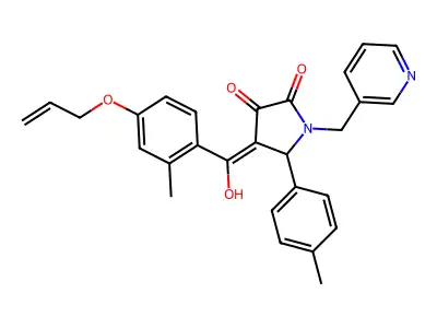 3-hydroxy-4-[2-methyl-4-(prop-2-en-1-yloxy)benzoyl]-5-(4-methylphenyl)-1-[(pyridin-3-yl)methyl]-2,5-dihydro-1H-pyrrol-2-one structure