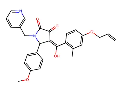 3-hydroxy-5-(4-methoxyphenyl)-4-[2-methyl-4-(prop-2-en-1-yloxy)benzoyl]-1-[(pyridin-3-yl)methyl]-2,5-dihydro-1H-pyrrol-2-one structure
