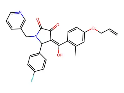 5-(4-fluorophenyl)-3-hydroxy-4-[2-methyl-4-(prop-2-en-1-yloxy)benzoyl]-1-[(pyridin-3-yl)methyl]-2,5-dihydro-1H-pyrrol-2-one structure