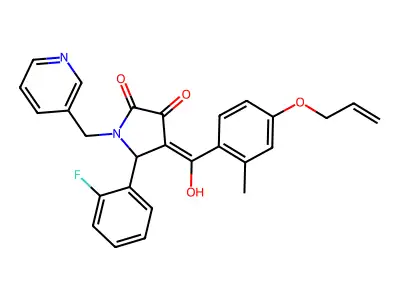 5-(2-fluorophenyl)-3-hydroxy-4-[2-methyl-4-(prop-2-en-1-yloxy)benzoyl]-1-[(pyridin-3-yl)methyl]-2,5-dihydro-1H-pyrrol-2-one structure