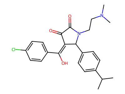 4-(4-chlorobenzoyl)-1-[2-(dimethylamino)ethyl]-3-hydroxy-5-[4-(propan-2-yl)phenyl]-2,5-dihydro-1H-pyrrol-2-one structure