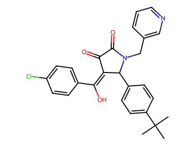 5-(4-tert-butylphenyl)-4-(4-chlorobenzoyl)-3-hydroxy-1-[(pyridin-3-yl)methyl]-2,5-dihydro-1H-pyrrol-2-one structure