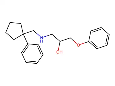 1-Phenoxy-3-[(1-phenylcyclopentyl)methylamino]propan-2-ol structure