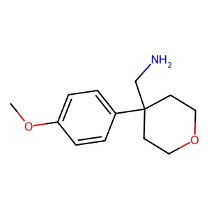 (4-(4-Methoxyphenyl)oxan-4-yl)methanamine structure