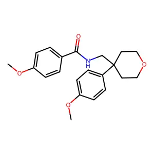 4-Methoxy-N-[[tetrahydro-4-(4-methoxyphenyl)-2H-pyran-4-yl]methyl]benzamide structure
