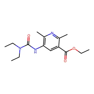 Ethyl 5-(diethylcarbamoylamino)-2,6-dimethylpyridine-3-carboxylate structure