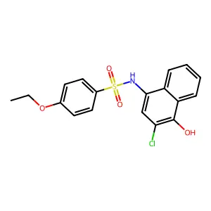 N-(3-chloro-4-hydroxynaphthalen-1-yl)-4-ethoxybenzenesulfonamide structure