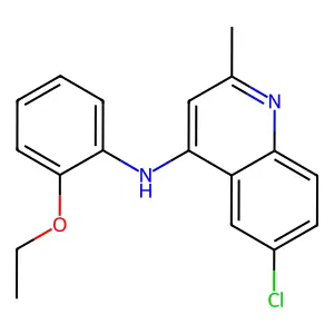 6-chloro-N-(2-ethoxyphenyl)-2-methylquinolin-4-amine structure
