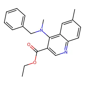 Ethyl 4-[benzyl(methyl)amino]-6-methylquinoline-3-carboxylate structure