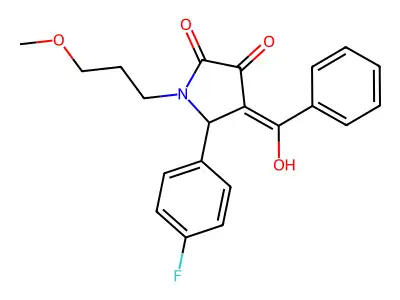 4-benzoyl-5-(4-fluorophenyl)-3-hydroxy-1-(3-methoxypropyl)-2,5-dihydro-1H-pyrrol-2-one structure
