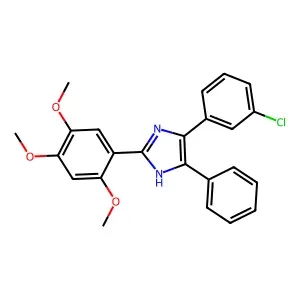 4-(3-chlorophenyl)-5-phenyl-2-(2,4,5-trimethoxyphenyl)-1H-imidazole structure