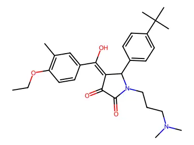 5-(4-tert-butylphenyl)-1-[3-(dimethylamino)propyl]-4-(4-ethoxy-3-methylbenzoyl)-3-hydroxy-2,5-dihydro-1H-pyrrol-2-one structure