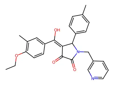 4-(4-ethoxy-3-methylbenzoyl)-3-hydroxy-5-(4-methylphenyl)-1-[(pyridin-3-yl)methyl]-2,5-dihydro-1H-pyrrol-2-one structure