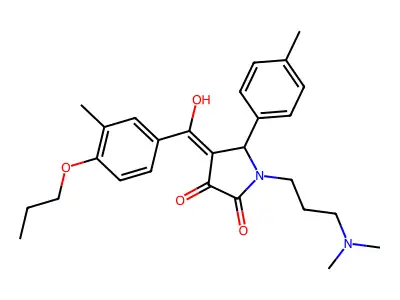 1-[3-(dimethylamino)propyl]-3-hydroxy-4-(3-methyl-4-propoxybenzoyl)-5-(4-methylphenyl)-2,5-dihydro-1H-pyrrol-2-one structure