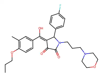 5-(4-fluorophenyl)-3-hydroxy-4-(3-methyl-4-propoxybenzoyl)-1-[3-(morpholin-4-yl)propyl]-2,5-dihydro-1H-pyrrol-2-one structure