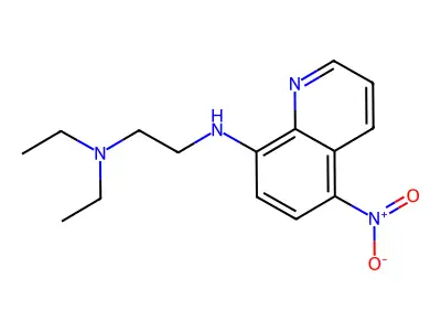 N,N-diethyl-N'-(5-nitroquinolin-8-yl)ethane-1,2-diamine structure