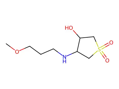 4-(3-Methoxypropylamino)-1,1-dioxothiolan-3-ol structure