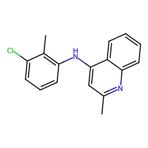N-(3-chloro-2-methylphenyl)-2-methylquinolin-4-amine structure