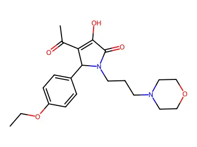 3-acetyl-2-(4-ethoxyphenyl)-4-hydroxy-1-(3-morpholin-4-ylpropyl)-2H-pyrrol-5-one structure