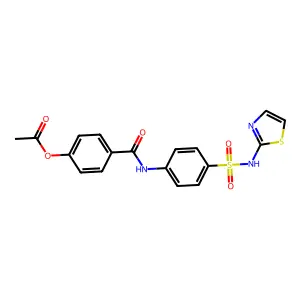 4-{[4-(1,3-Thiazol-2-ylsulfamoyl)phenyl]carbamoyl}phenyl acetate structure
