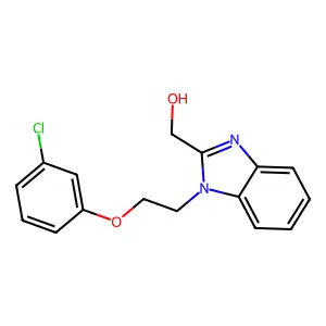 [1-[2-(3-Chlorophenoxy)ethyl]benzimidazol-2-yl]methanol structure