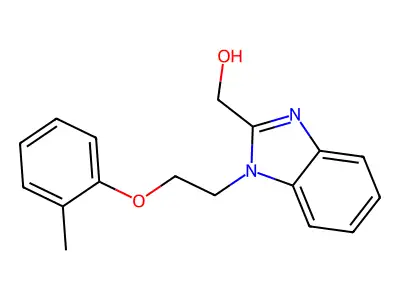 {1-[2-(2-methylphenoxy)ethyl]-1H-benzimidazol-2-yl}methanol structure