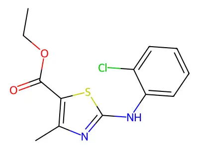 Ethyl 2-[(2-chlorophenyl)amino]-4-methyl-1,3-thiazole-5-carboxylate structure