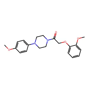 2-(2-Methoxyphenoxy)-1-[4-(4-methoxyphenyl)piperazin-1-yl]ethanone structure