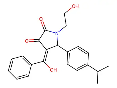1-(2-hydroxyethyl)-4-[hydroxy(phenyl)methylidene]-5-(4-propan-2-ylphenyl)pyrrolidine-2,3-dione structure