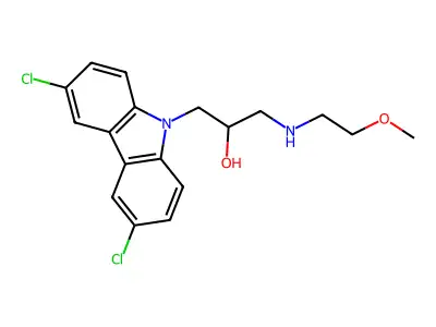 1-(3,6-dichloro-9H-carbazol-9-yl)-3-((2-methoxyethyl)amino)propan-2-ol structure