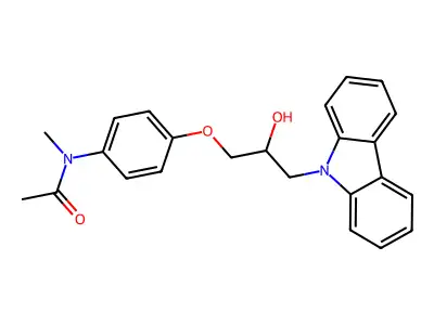 N-{4-[3-(9H-carbazol-9-yl)-2-hydroxypropoxy]phenyl}-N-methylacetamide structure