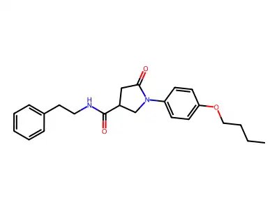 1-(4-butoxyphenyl)-5-oxo-N-(2-phenylethyl)pyrrolidine-3-carboxamide structure