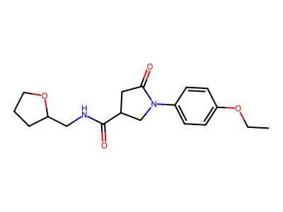 1-(4-ethoxyphenyl)-5-oxo-N-(oxolan-2-ylmethyl)pyrrolidine-3-carboxamide structure