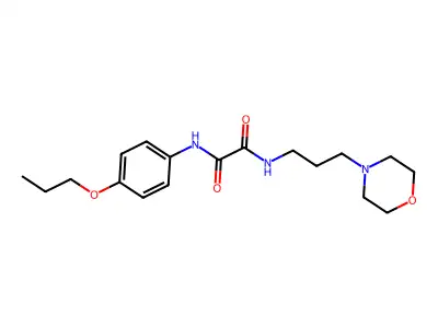 N-(3-morpholin-4-ylpropyl)-N'-(4-propoxyphenyl)oxamide structure