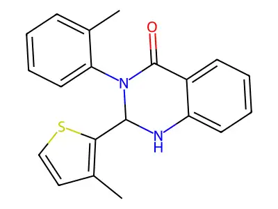 2-(3-Methylthiophen-2-yl)-3-(o-tolyl)-2,3-dihydroquinazolin-4(1H)-one structure