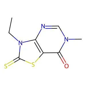 3-Ethyl-6-methyl-2-thioxo-2,3-dihydrothiazolo[4,5-d]pyrimidin-7(6H)-one structure