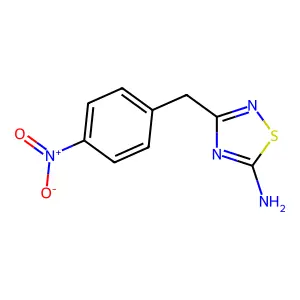 3-(4-Nitrobenzyl)-1,2,4-thiadiazol-5-amine structure