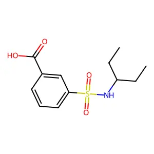 3-(Pentan-3-ylsulfamoyl)benzoic acid structure