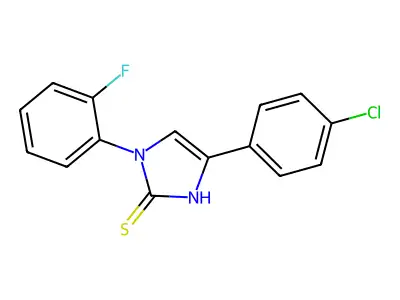 4-(4-Chloro-phenyl)-1-(2-fluoro-phenyl)-1H-imidazole-2-thiol structure