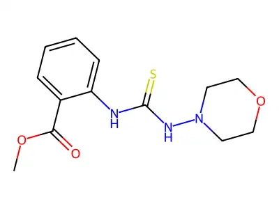 Methyl 2-(morpholin-4-ylcarbamothioylamino)benzoate structure