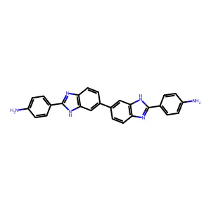 4-[6-[2-(4-aminophenyl)-3H-benzimidazol-5-yl]-1H-benzimidazol-2-yl]aniline structure