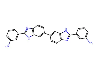 3-[6-[2-(3-aminophenyl)-3H-benzimidazol-5-yl]-1H-benzimidazol-2-yl]aniline structure