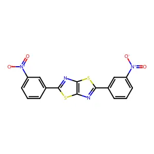 2,5-Bis{3-nitrophenyl}[1,3]thiazolo[5,4-d][1,3]thiazole structure
