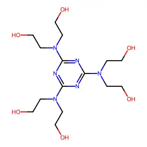 2,2',2'',2''',2'''',2'''''-(1,3,5-Triazine-2,4,6-triyltrinitrilo)hexakisethanol structure